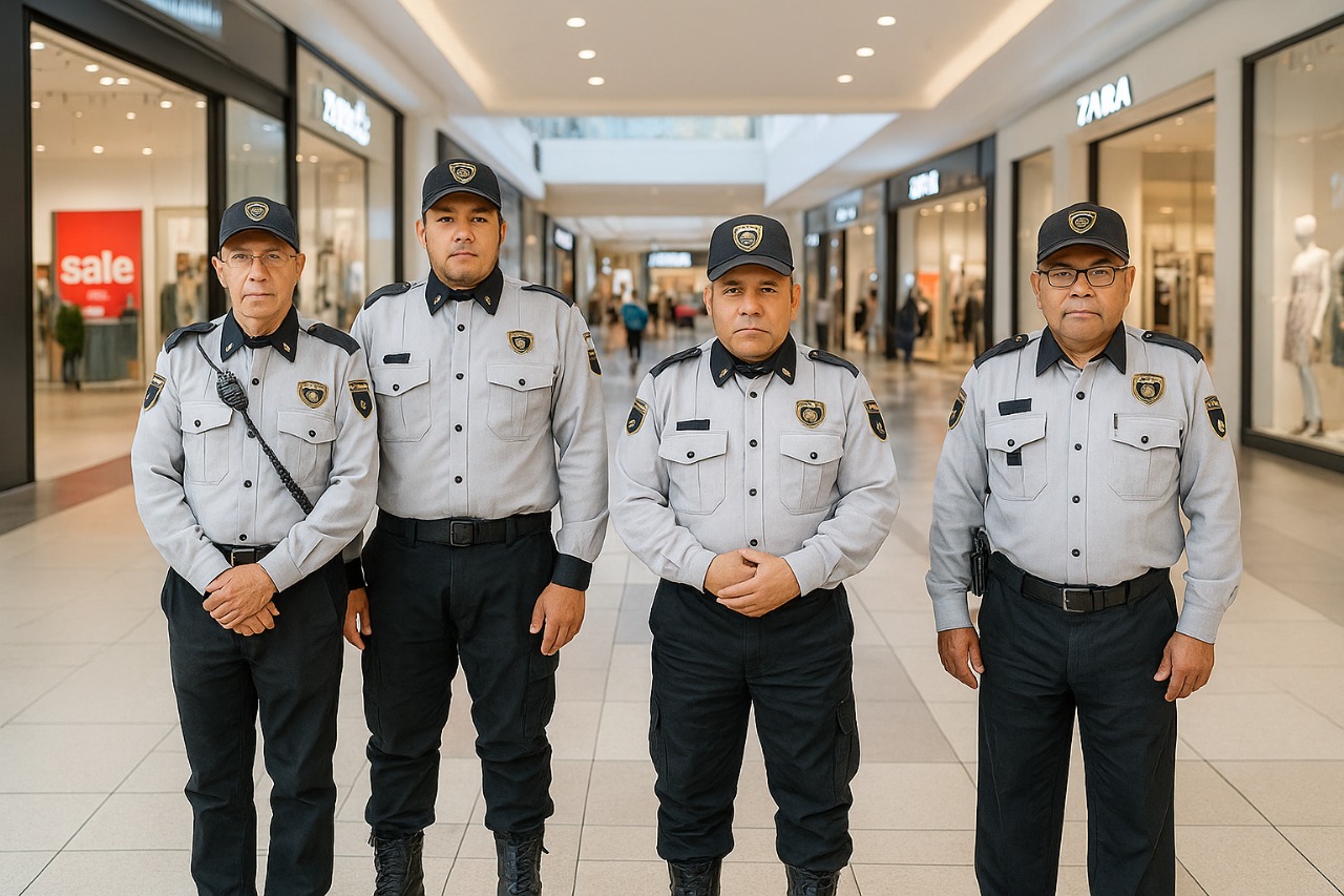 Guardias en sector comercial